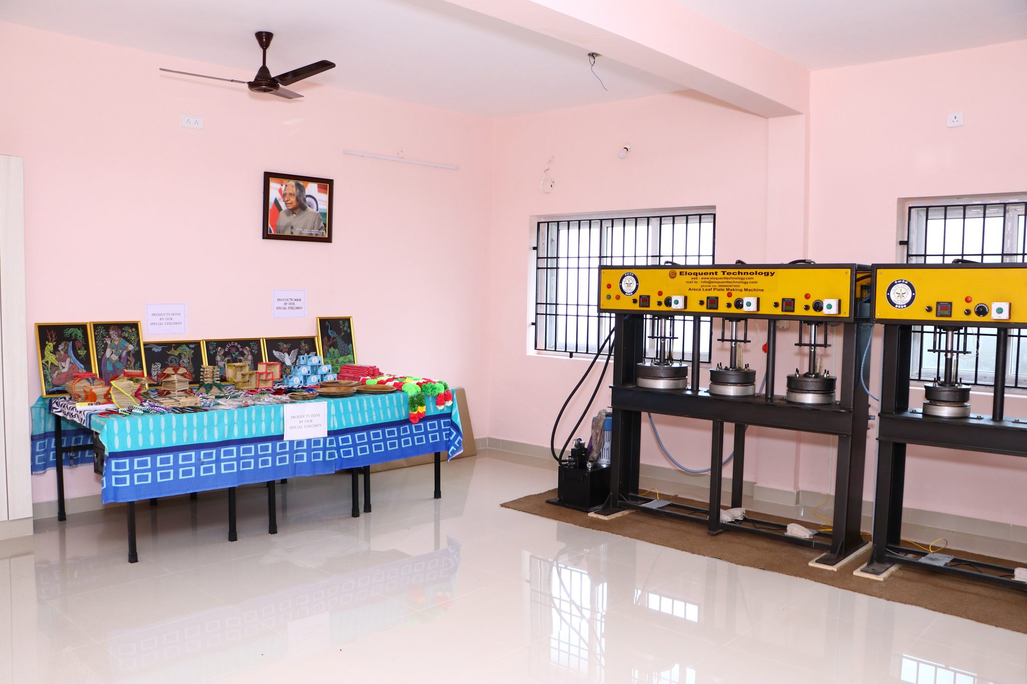 Vocational training centre â€” areca leaf plate making unit